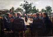 Leon Frederic The Funeral Meal oil on canvas